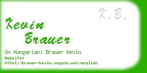 kevin brauer business card